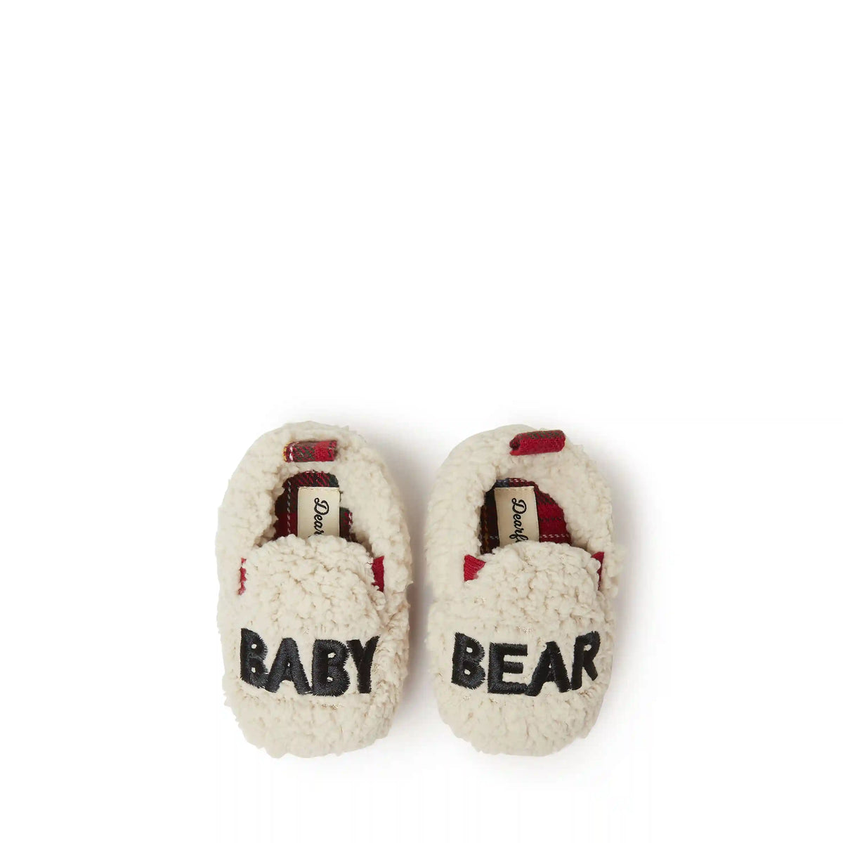 Baby Bear Plaid or Sherpa Closed Back Slipper