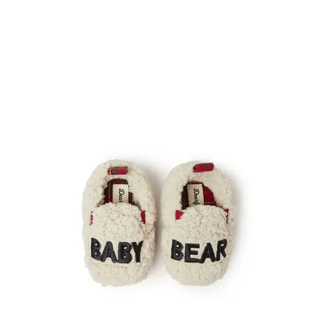 Baby Bear Plaid or Sherpa Closed Back Slipper