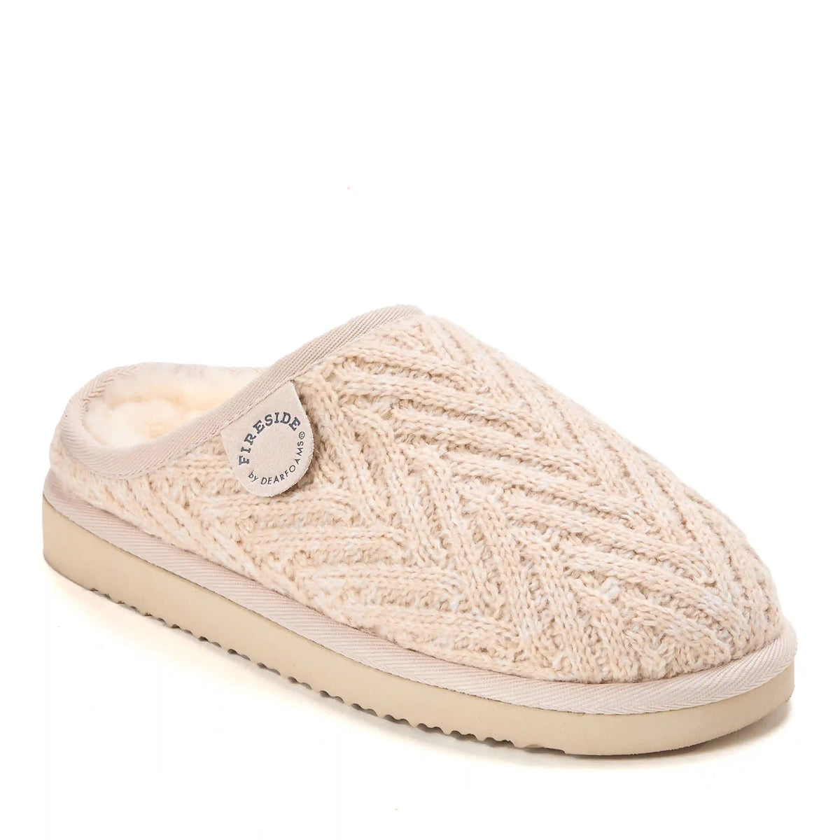 Women's Fireside by Dearfoams Greta Knit Shearling