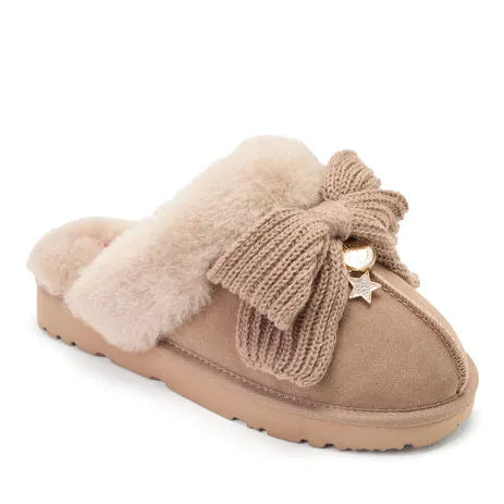 Daniella Karagach’s Women's Fireside Suede Shearling Scuff