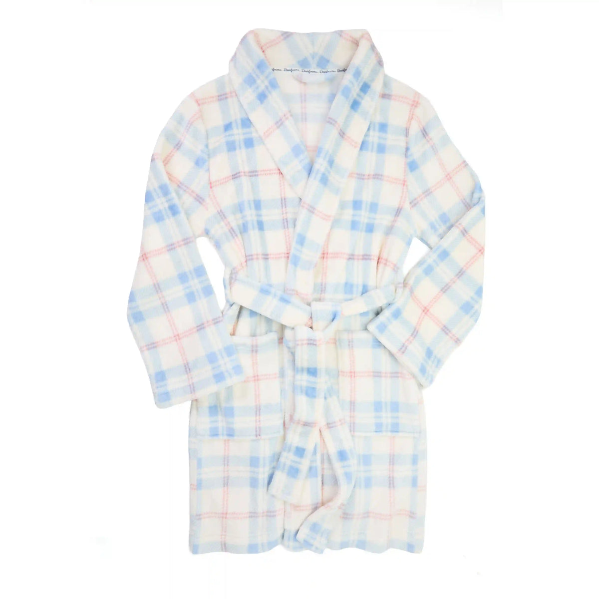 Women's Blue/Ivory Plush Robe